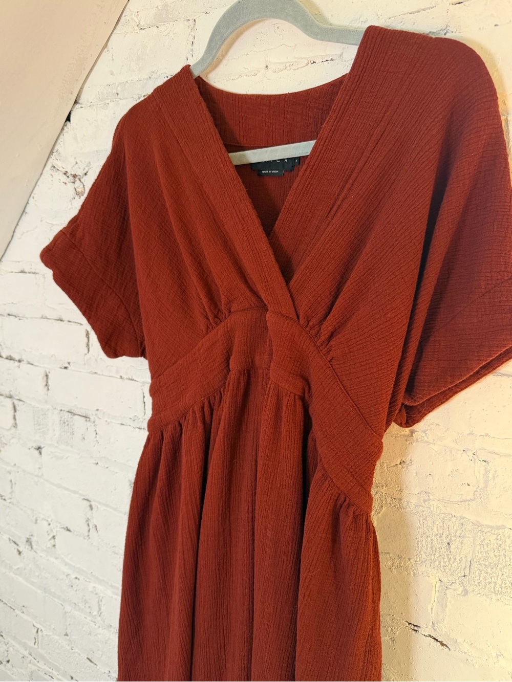 Hatch Deep Rust Red Midi Dress - Picture 7 of 9